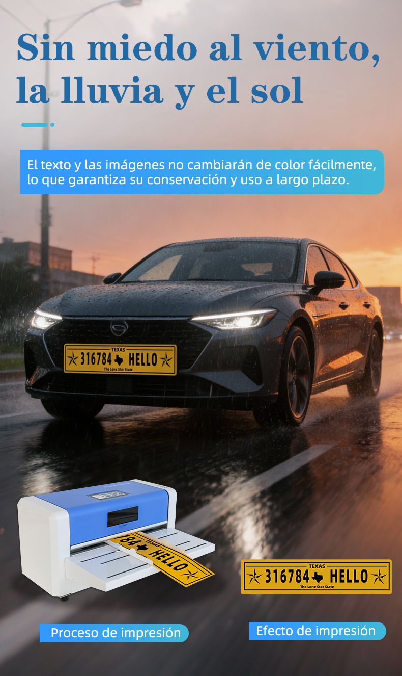 Impresora de matrículas