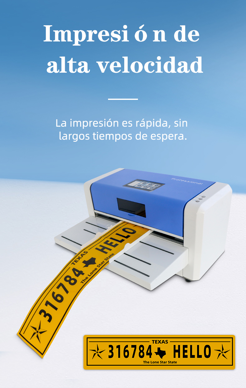 Impresora de matrículas
