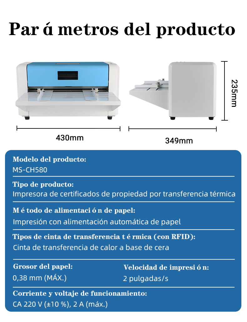 impresora de certificados
