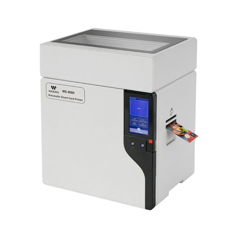 Impresora de tarjetas de PVC por retransferencia a color Masung MS-8600 de grado industrial con resolución de 600 ppp