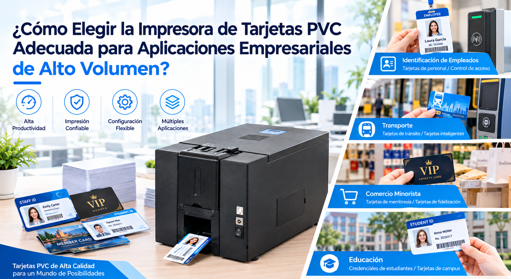 Cómo elegir la impresora de tarjetas PVC adecuada para aplicaciones empresariales de alto volumen