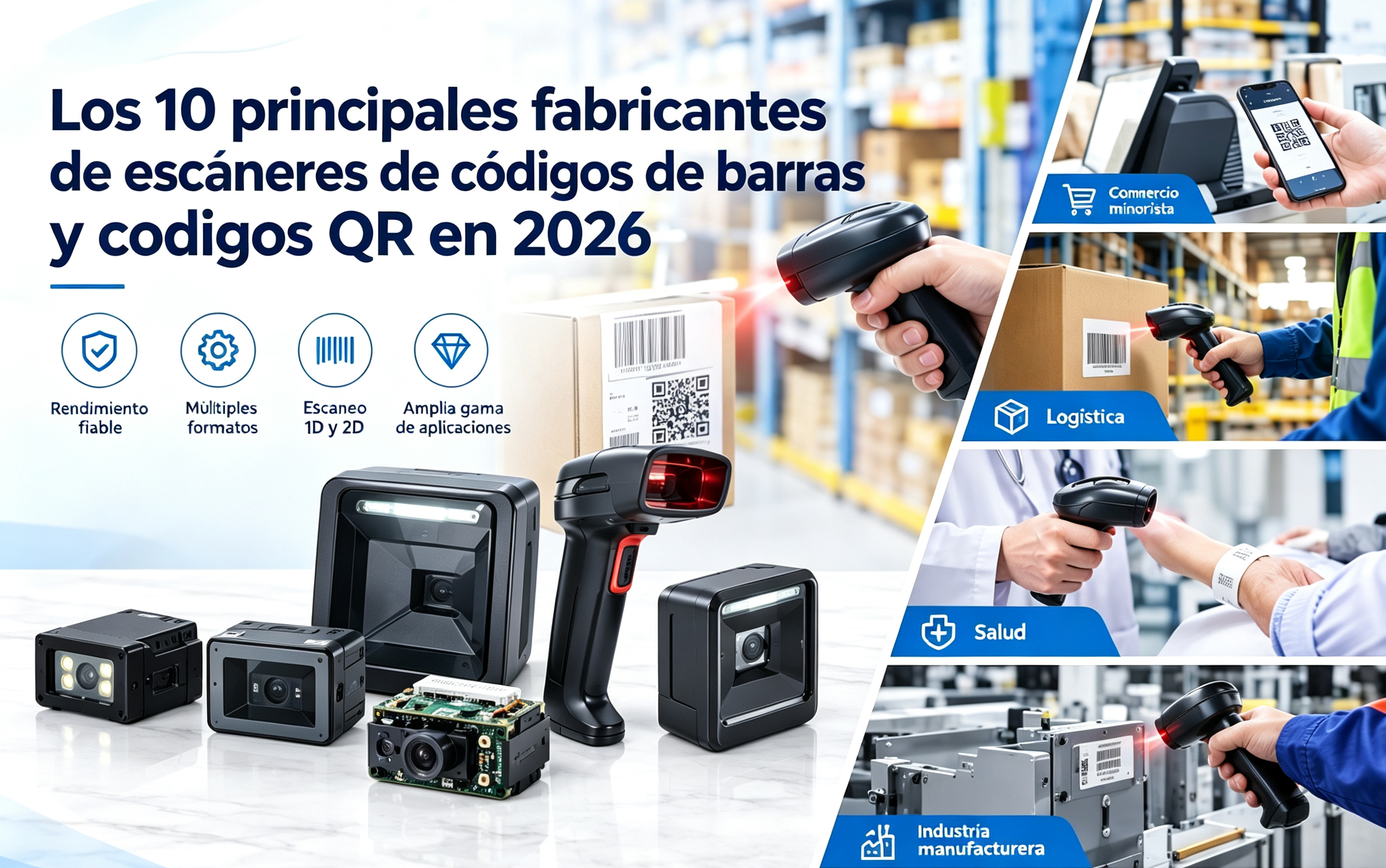 Top 10 de fabricantes de escáneres de códigos de barras y códigos QR en 2026
