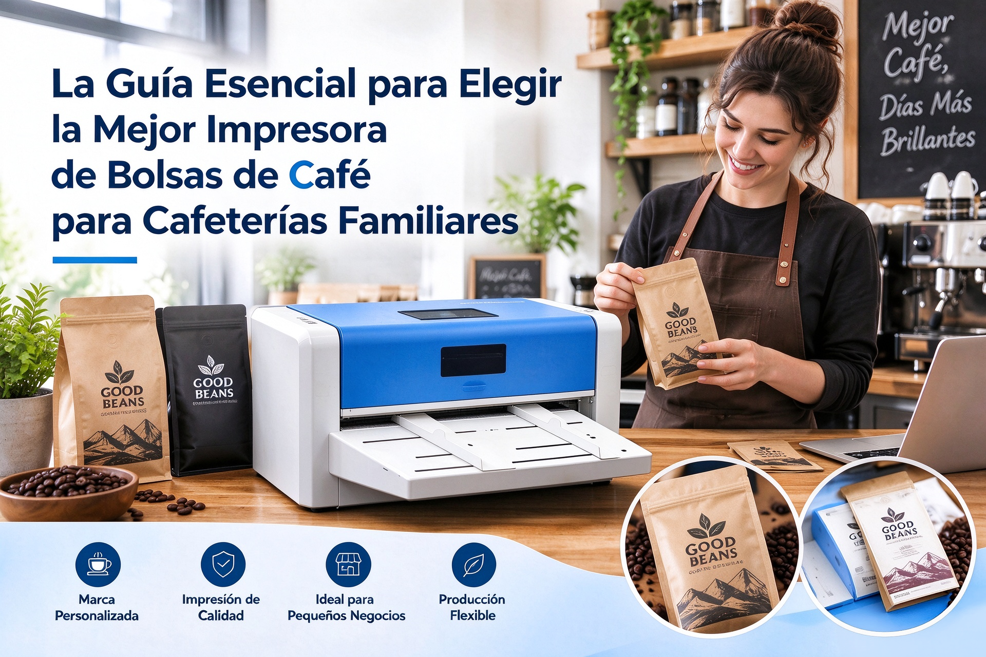 Guía esencial para elegir la mejor impresora para bolsas de café para cafeterías familiares