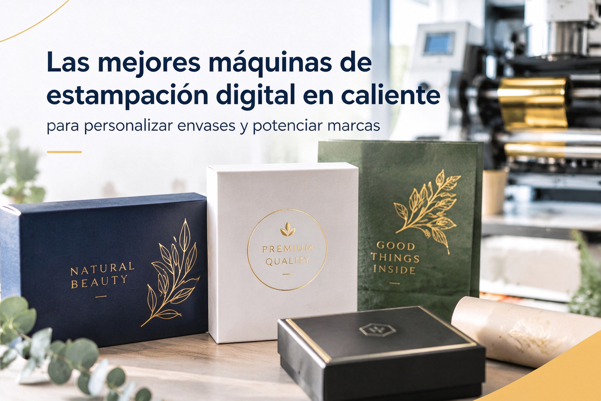 Las mejores máquinas digitales de impresión en caliente con lámina metálica para envases personalizados y branding