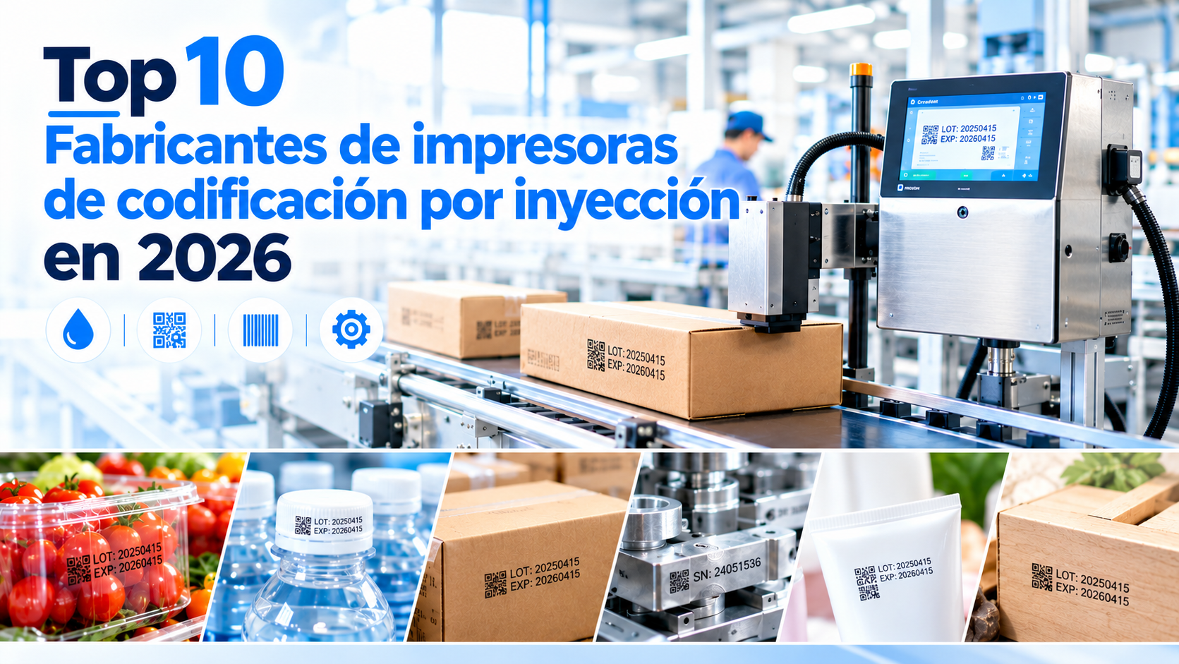 Los 10 principales fabricantes de impresoras de inyección de tinta para codificación industrial en 2026